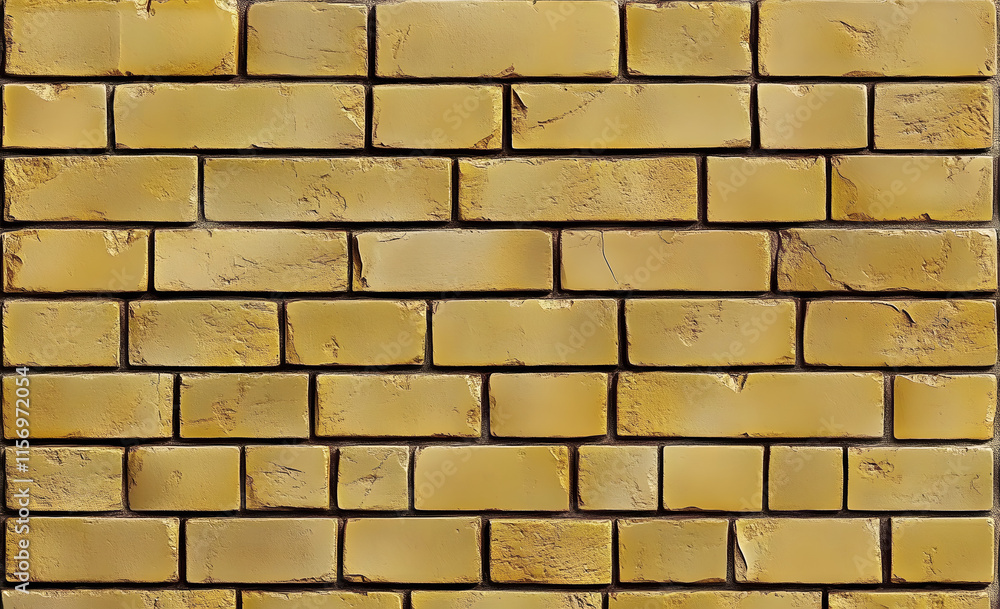 Obraz premium Yellow brick. Texture for design. Seamless brick background.
