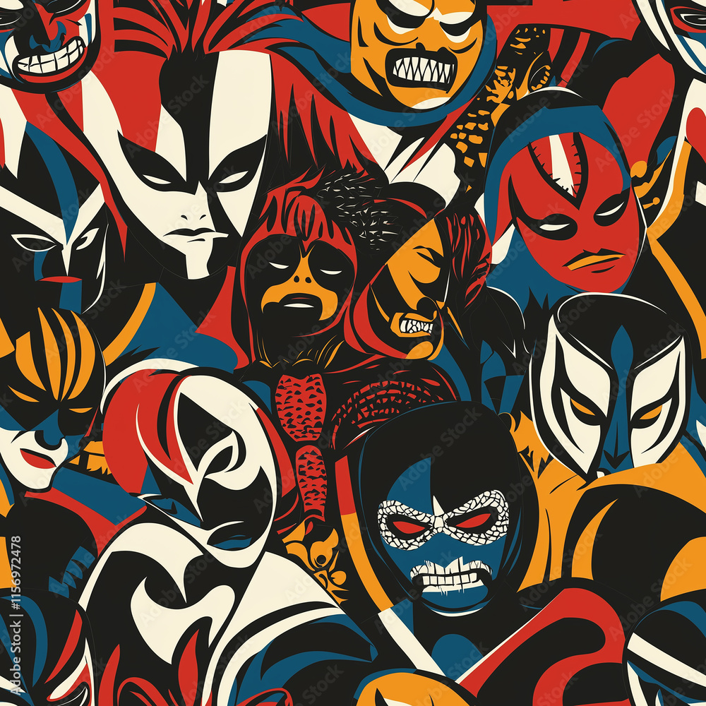 Vibrant action-packed line mexican seamless pattern bold characters digital artwork colorful environment close-up viewpoint cultural concept Vibrant action-packed line mexican seamless pattern bold characters digital artwork colorful environment close-up viewpoint cultural concept