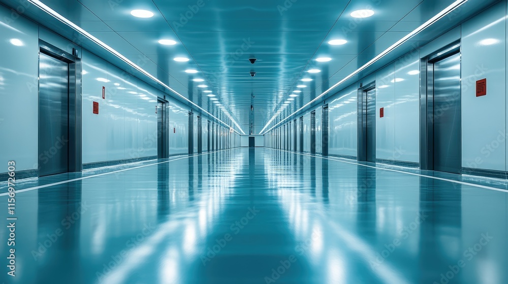 Futuristic Corridor: A Symphony of Steel and Light Futuristic Corridor: A Symphony of Steel and Light