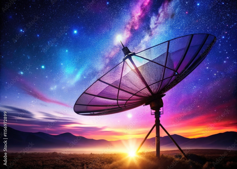 Night HDTV Antenna Signal Reception: Illuminated Contour Symbol Night HDTV Antenna Signal Reception: Illuminated Contour Symbol
