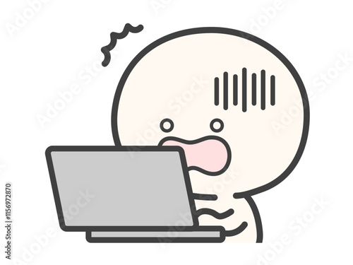 パソコンでトラブルが発生した人物0102