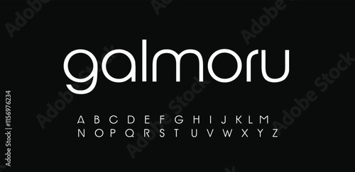 Abstract minimal modern alphabet fonts. Typography technology vector illustration
