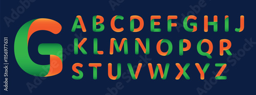 Creative Design vector Font of twisted Ribbon for Title, Header, Lettering, Logo. Funny Entertainment Active Sport Technology areas Typeface. Colorful rounded Letters and Numbers.
