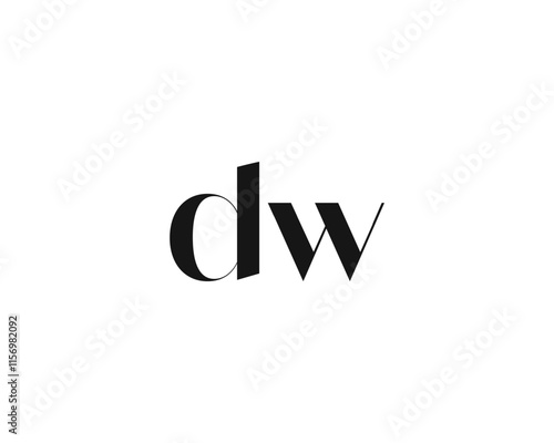 creative letter DW logo design template for company