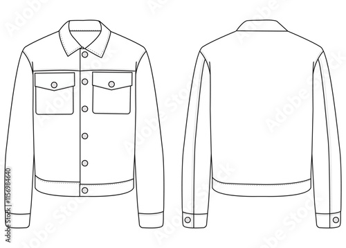 shacket Corduroy jacket man fashion vector illustration design