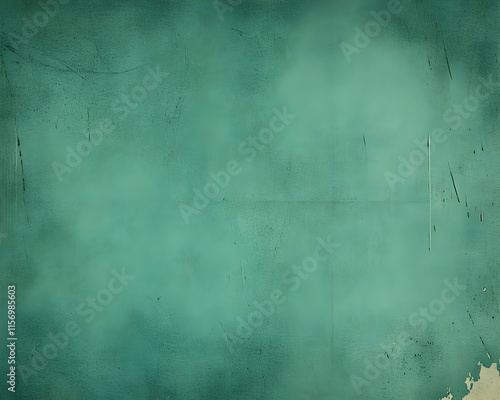 Distressed teal green textured background, ideal for vintage designs, adding a rustic or grunge aesthetic to projects. Perfect for adding a touch of aged charm.