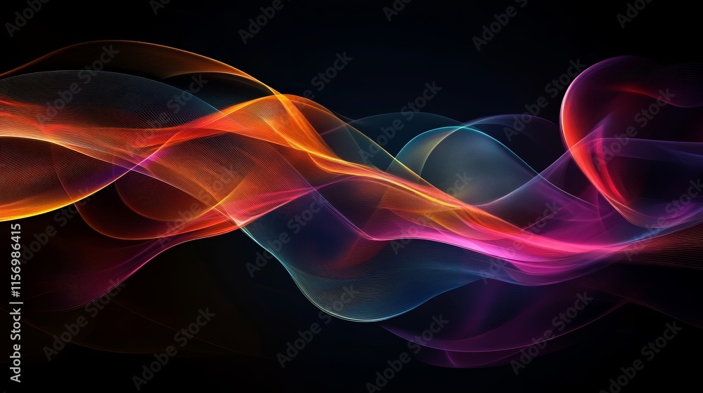 Abstract colorful wave background Abstract colorful wave background