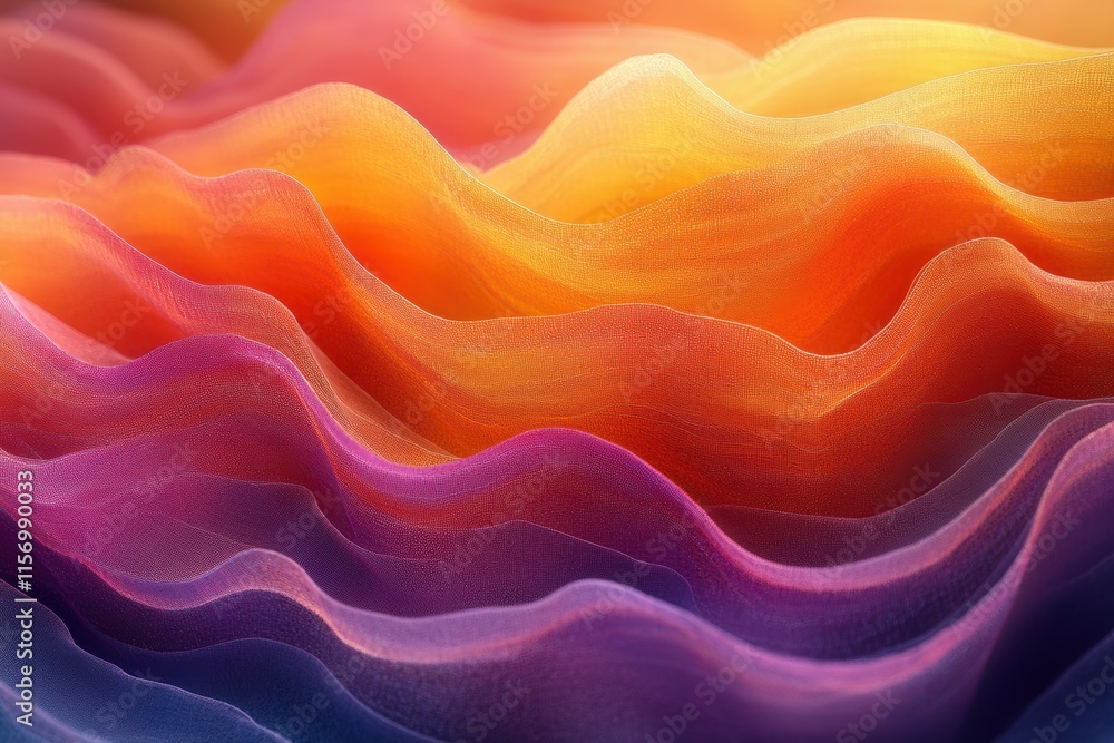 Obraz premium Layered gradients mimicking the textures of biological tissues, featuring soft organic waves