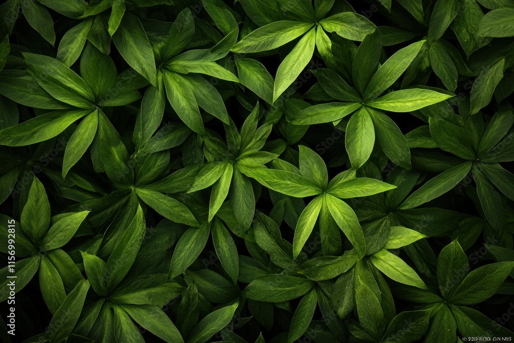 Lush green foliage background texture. Lush green foliage background texture.