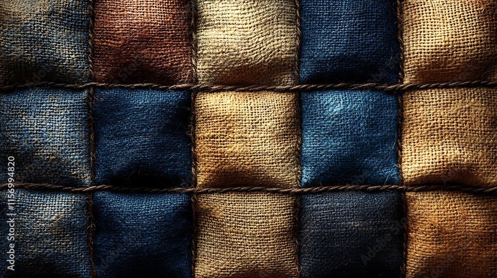 Detailed burlap fabric texture featuring natural woven patterns in close up image Detailed burlap fabric texture featuring natural woven patterns in close up image