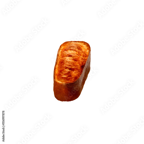 Apostrophes made of freshly baked crispy loaf of bread photo