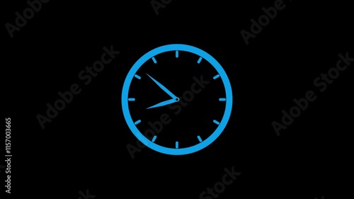 Wallpaper Mural Clock Counting Down 24 Hour Day Fast Speed.Clock Face Close Up in Time Lapse on black background Torontodigital.ca