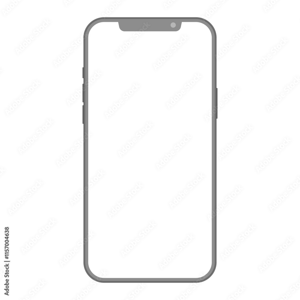 Apple iPhone black frame isolated mobile phone mockup template. Smartphone device with blank screen for advertisement vector Apple iPhone black frame isolated mobile phone mockup template. Smartphone device with blank screen for advertisement vector