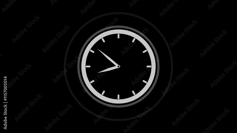 Clock Counting Down 24 Hour Day Fast Speed.Clock Face Close Up in Time Lapse on black background Clock Counting Down 24 Hour Day Fast Speed.Clock Face Close Up in Time Lapse on black background