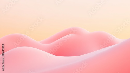 Abstract pink waves creating a soft landscape.