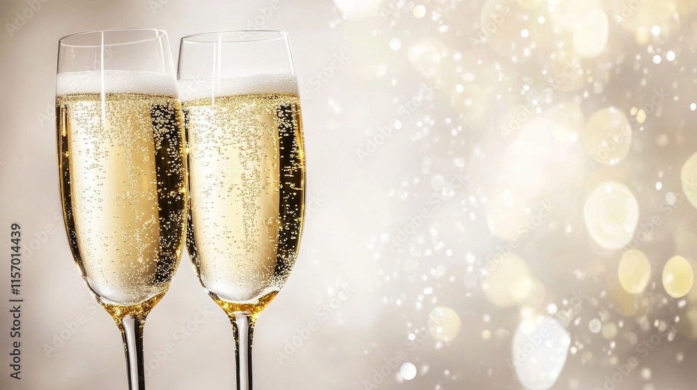 Cheers with sparkling drinks in elegant glasses. Cheers with sparkling drinks in elegant glasses.