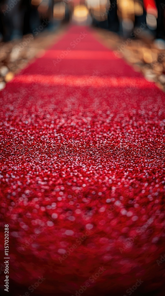 A close-up of a vibrant red carpet, suggesting elegance and celebration. A close-up of a vibrant red carpet, suggesting elegance and celebration.