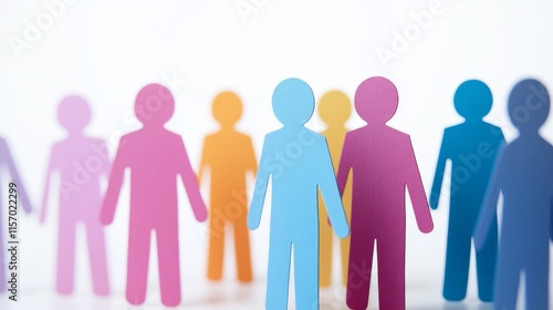 Wallpaper Mural Colorful paper figures representing diverse individuals. Torontodigital.ca