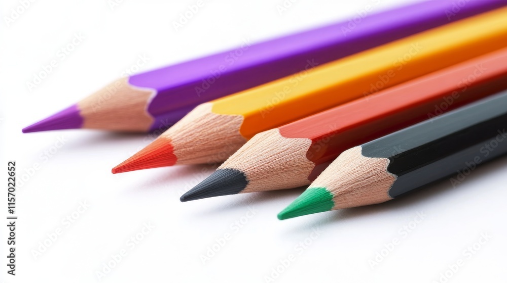 Colorful pencils arranged in a vibrant display. Colorful pencils arranged in a vibrant display.