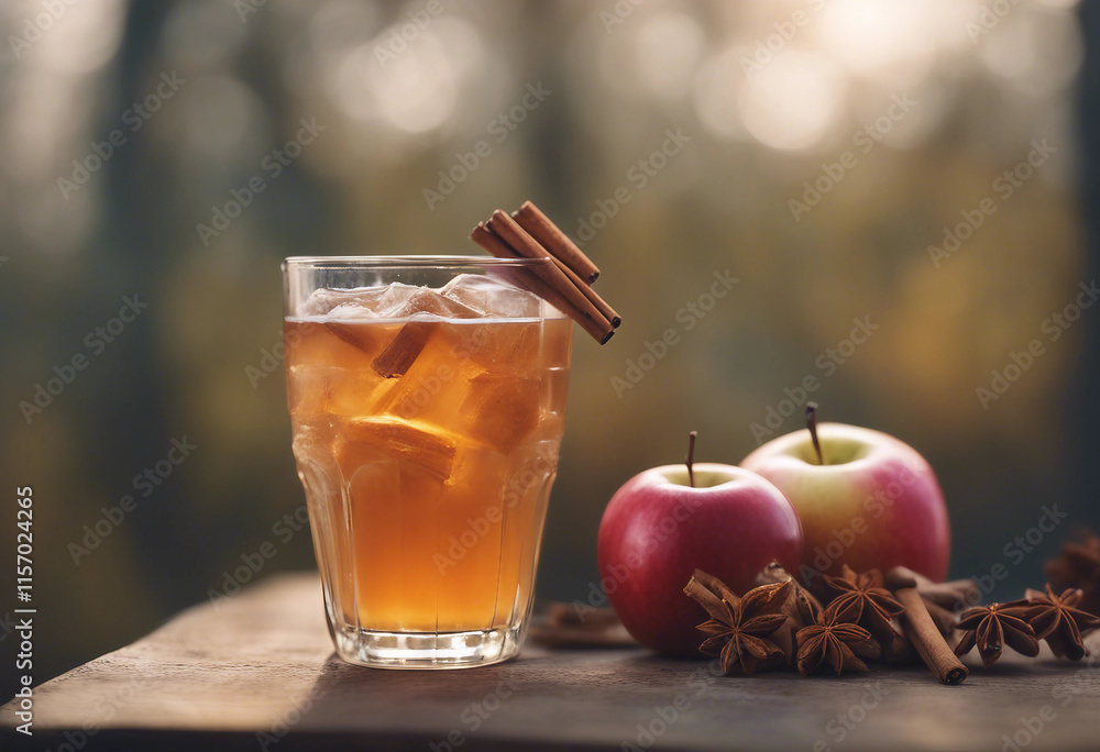 Hard apple cider cocktail with fall spices Hard apple cider cocktail with fall spices