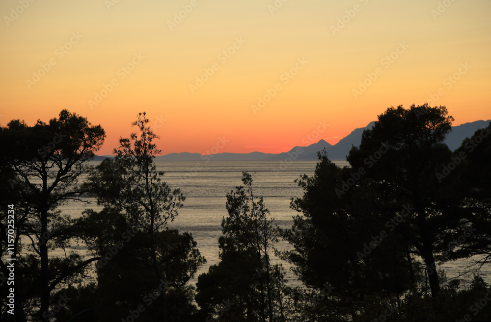 Fototapeta premium Sundown vor Brac