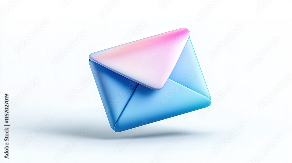 A simple envelope icon in blue with a transparent background A simple envelope icon in blue with a transparent background