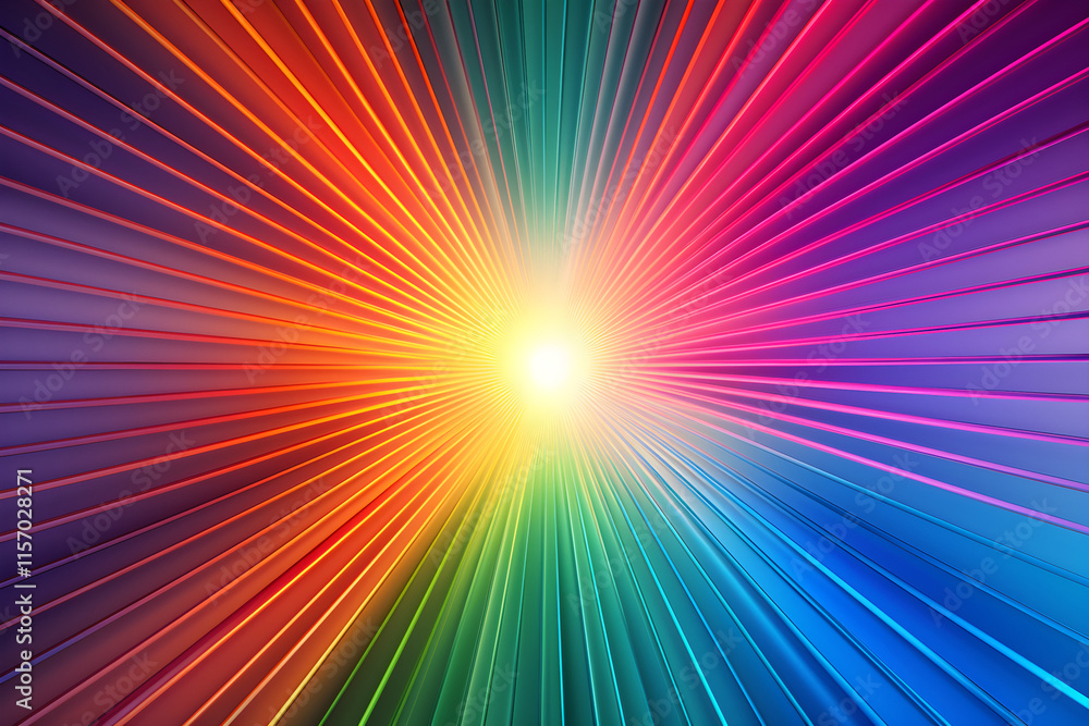 Bright and Colorful Spectrum of Radiating Rainbow Light Patterns Bright and Colorful Spectrum of Radiating Rainbow Light Patterns