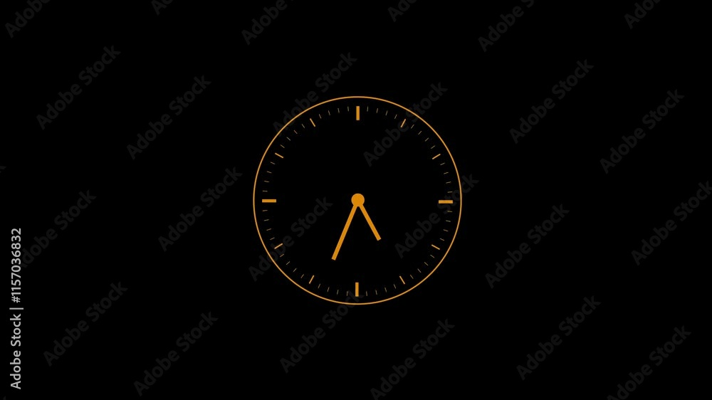 Animation wall clock. Time Passing by Loopable video of clock 3D Timelapse on black backgrounds Animation wall clock. Time Passing by Loopable video of clock 3D Timelapse on black backgrounds