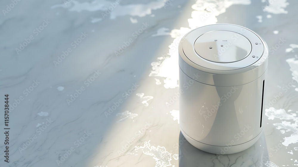 A portable electric air fryer on a clean white surface A portable electric air fryer on a clean white surface
