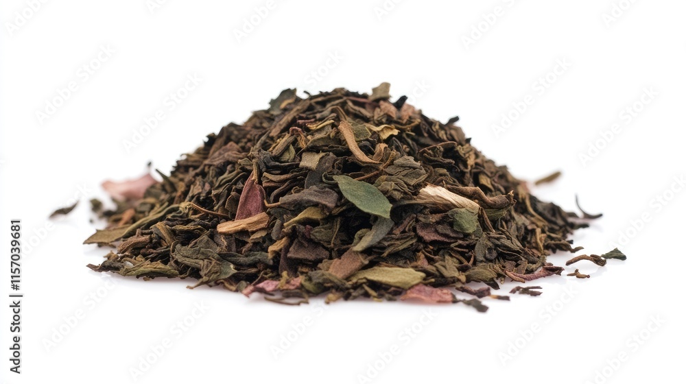 Gamma Cryzanol Extract White Tea Leaves on White Background for Wellness and Herbal Remedies Gamma Cryzanol Extract White Tea Leaves on White Background for Wellness and Herbal Remedies