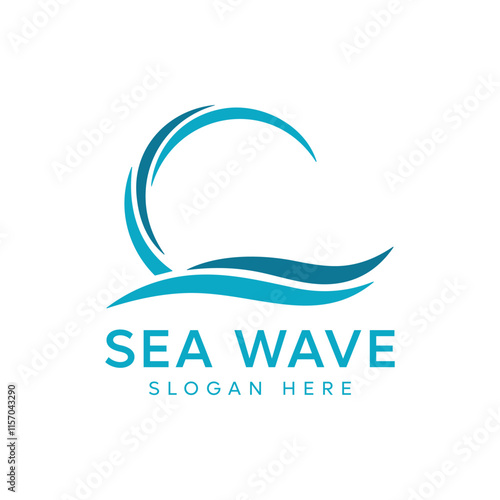 Wave logo vector