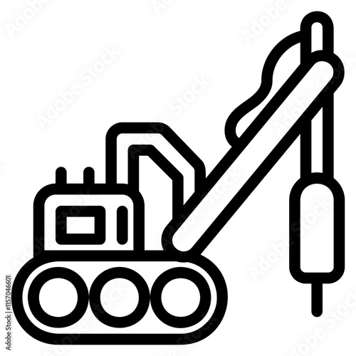 Hydraulic breaker icon