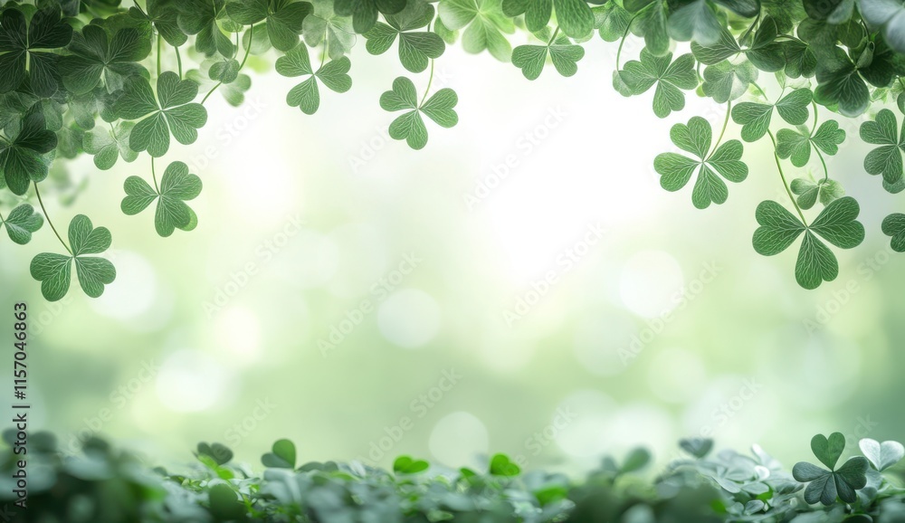 Lush Green Shamrock Foliage with Soft Light Background Creating a Peaceful Atmosphere for Nature and Spring Themes in Photography and Design Projects Lush Green Shamrock Foliage with Soft Light Background Creating a Peaceful Atmosphere for Nature and Spring Themes in Photography and Design Projects