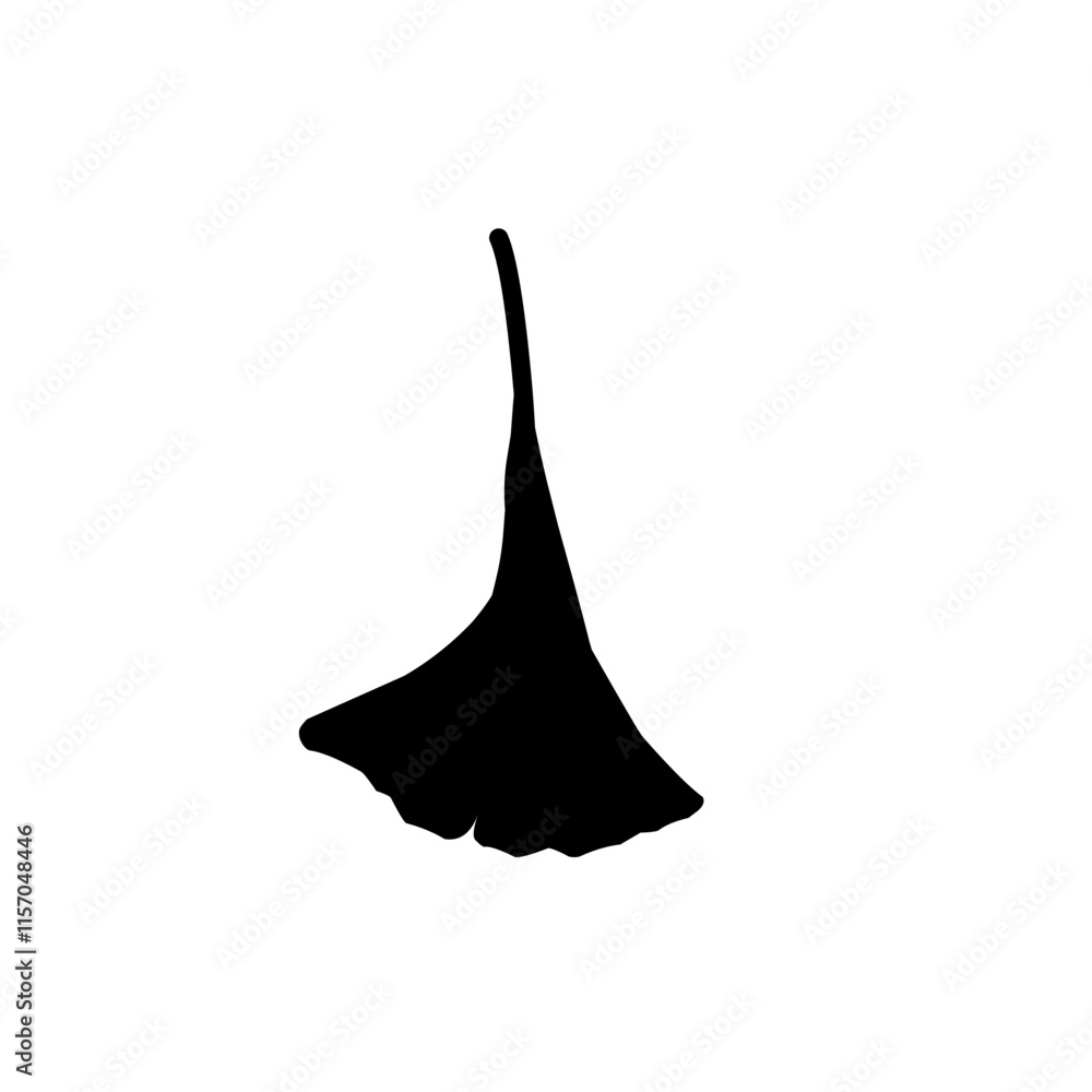 Fototapeta premium Ginkgo Biloba Leaf Silhouette 