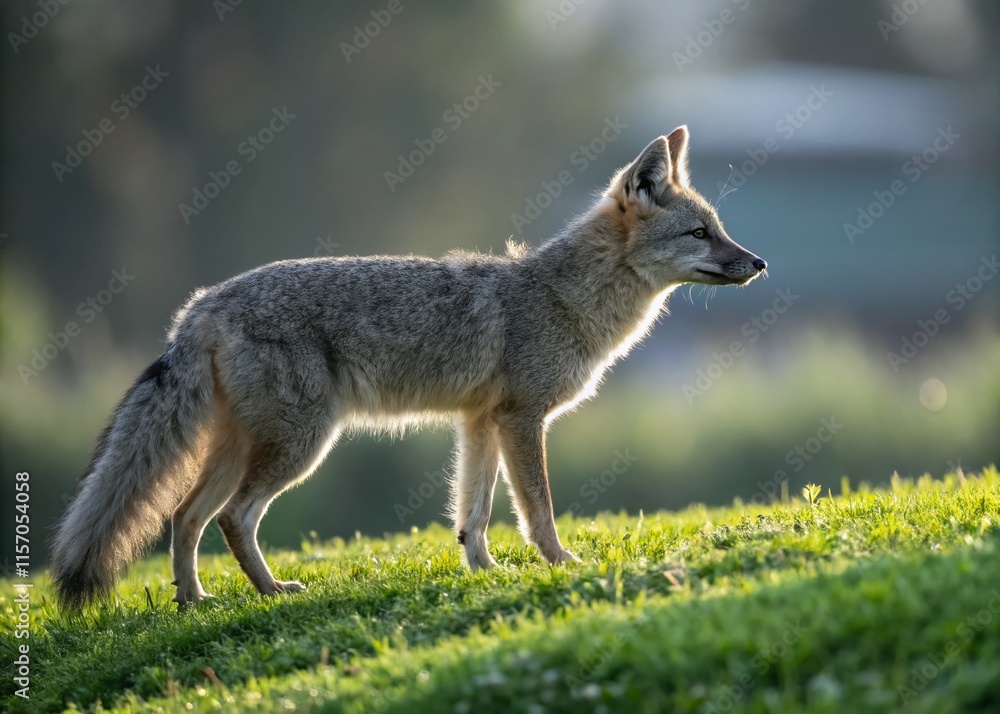 South American Gray Fox on Grass - Wildlife Photography South American Gray Fox on Grass - Wildlife Photography