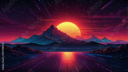 sunrise over the mountains