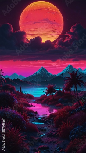 sunset over the mountains