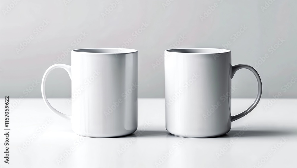 Obraz premium Mug Mock-Up - Two Mugs