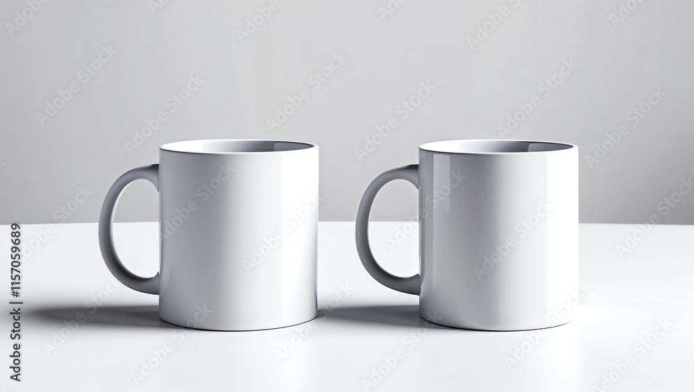 Obraz premium Mug Mock-Up - Two Mugs