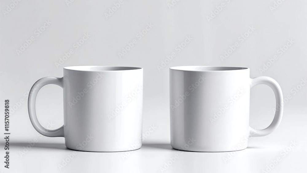 Mug Mock-Up - Two Mugs Mug Mock-Up - Two Mugs