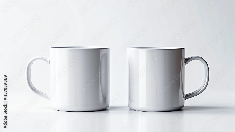 Mug Mock-Up - Two Mugs Mug Mock-Up - Two Mugs
