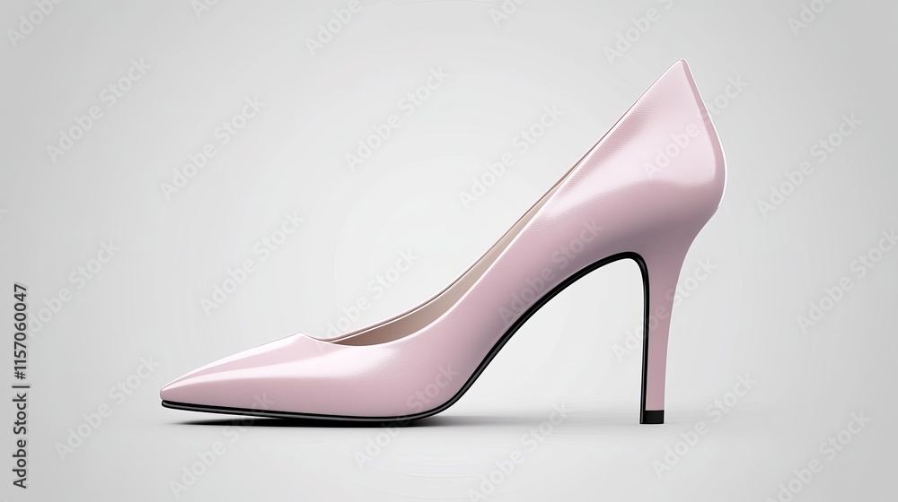 Light pink pointytoe womens high heels in suede leather isolated on a white background Mockup or template Light pink pointytoe womens high heels in suede leather isolated on a white background Mockup or template