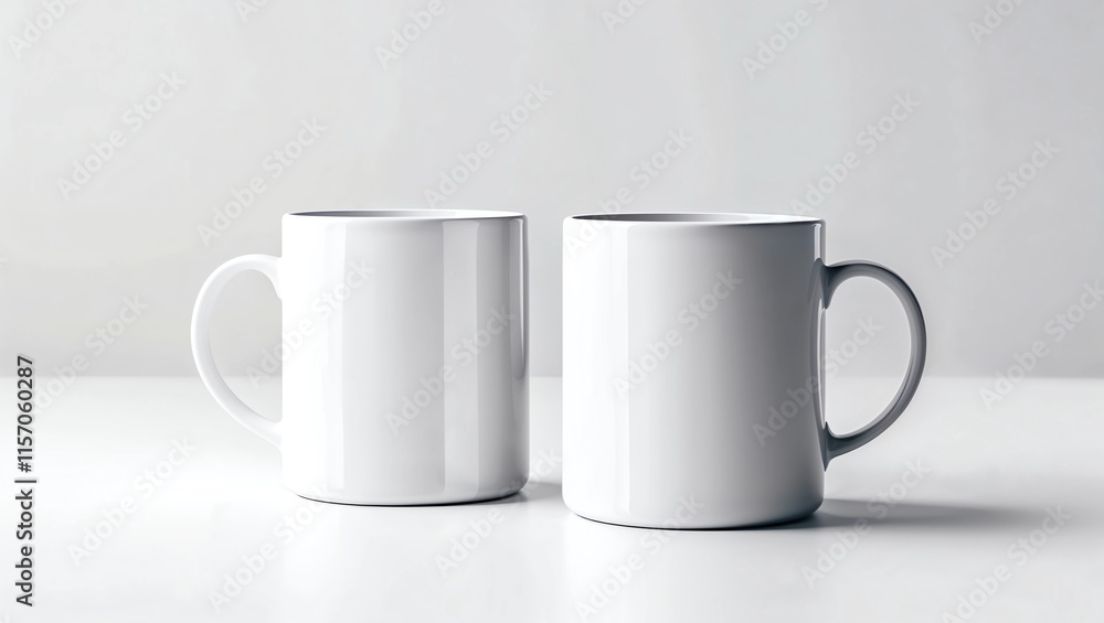 Obraz premium Mug Mock-Up - Two Mugs