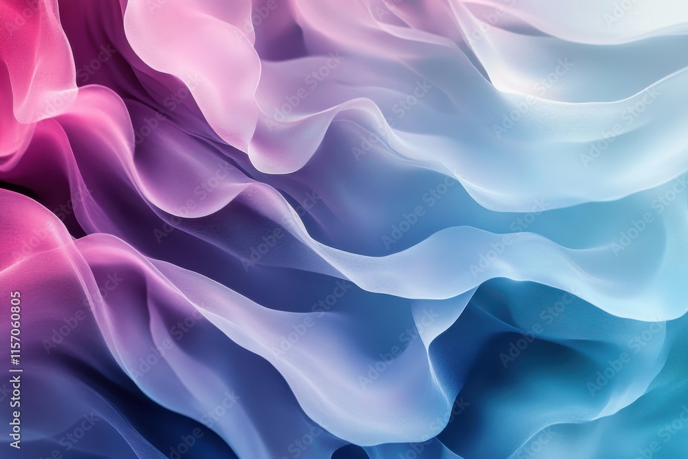 Obraz premium Multi-layered textures and smooth gradient flows in vibrant tones