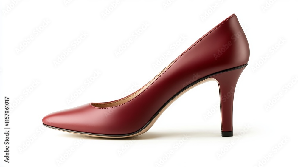 Red high heel womens shoe isolated on a white background Red high heel womens shoe isolated on a white background