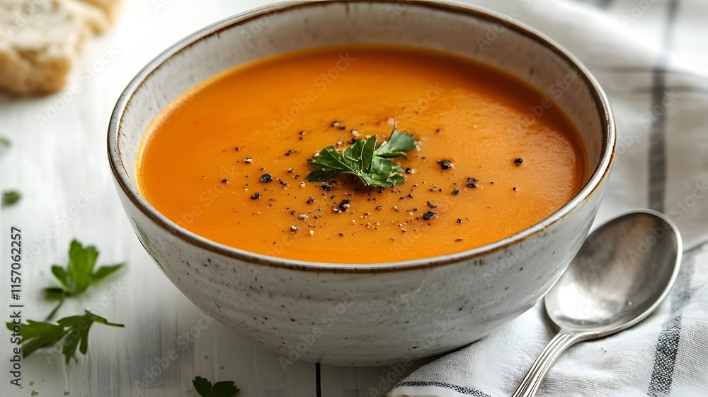 Delicious homemade butternut squash soup recipe cozy kitchen culinary delight warm environment top-down view healthy eating Delicious homemade butternut squash soup recipe cozy kitchen culinary delight warm environment top-down view healthy eating
