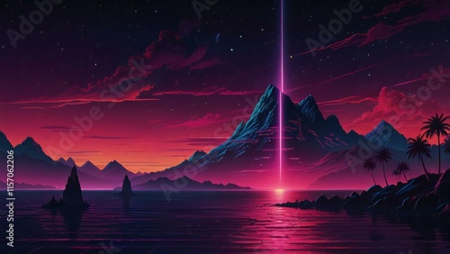 sunset in the mountains