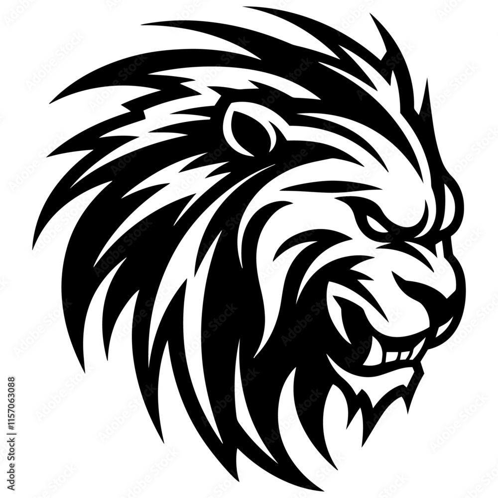 Lion Head Silhouette, Lion Logo Lion Head Silhouette, Lion Logo
