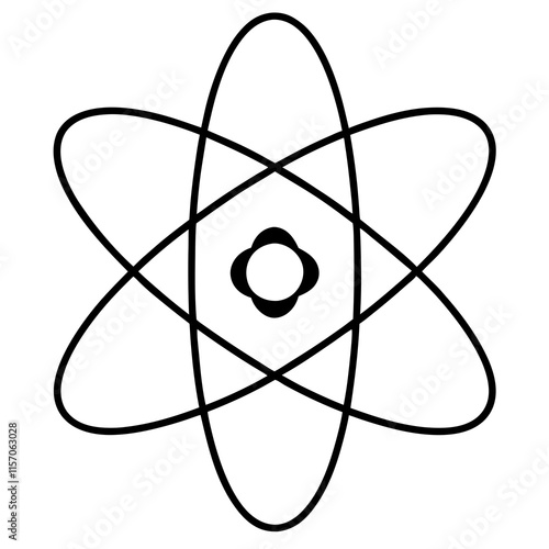 Atom Line Art Vector Design