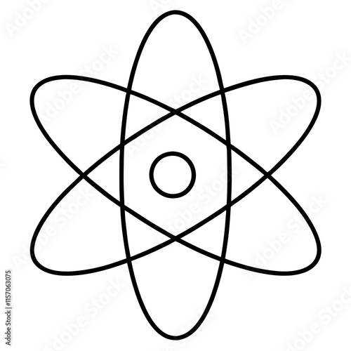 Atom Line Art Vector Design